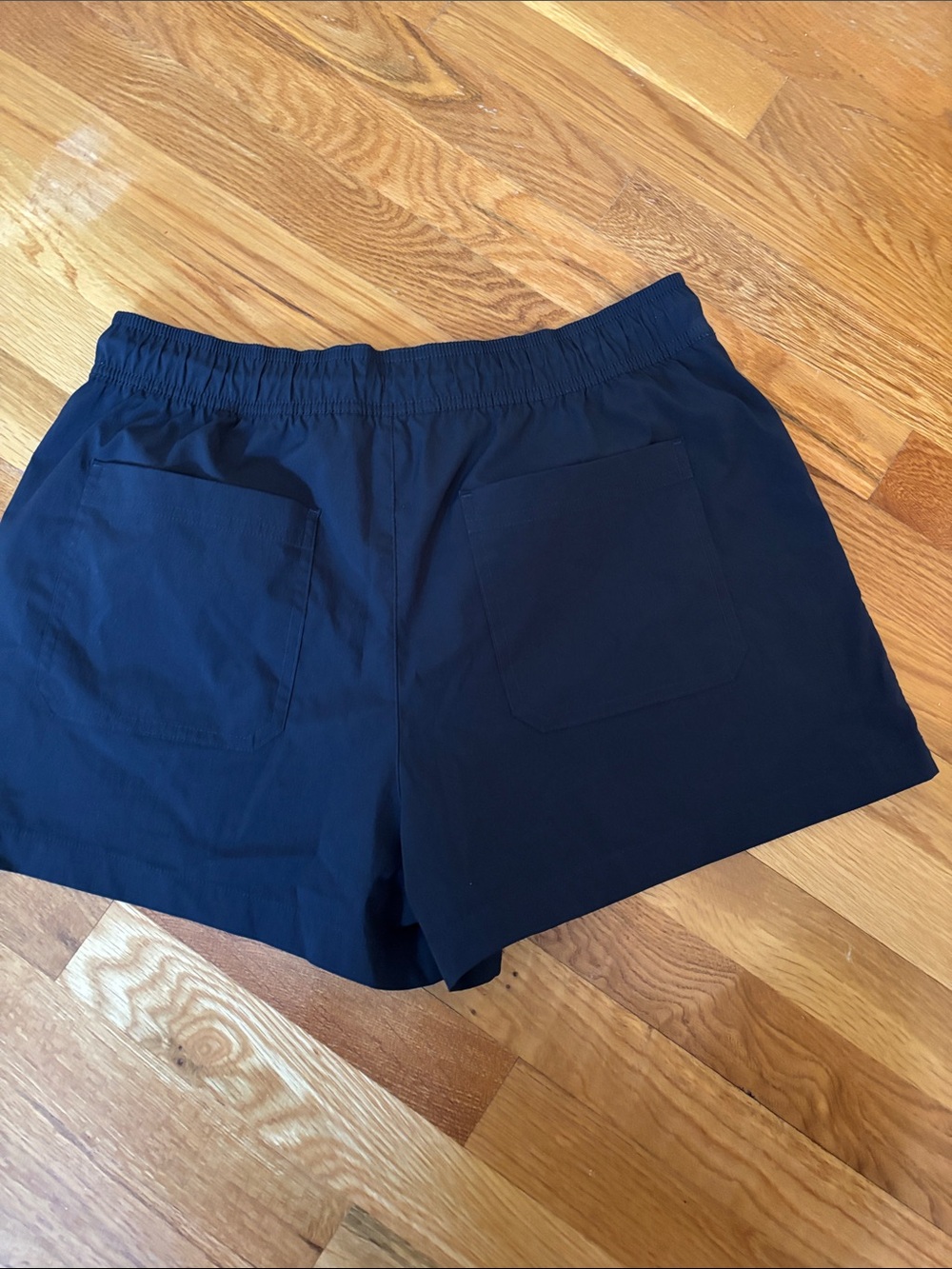 Athleta Navy Elastic-Waist Athletic Shorts - Picture 3 of 7